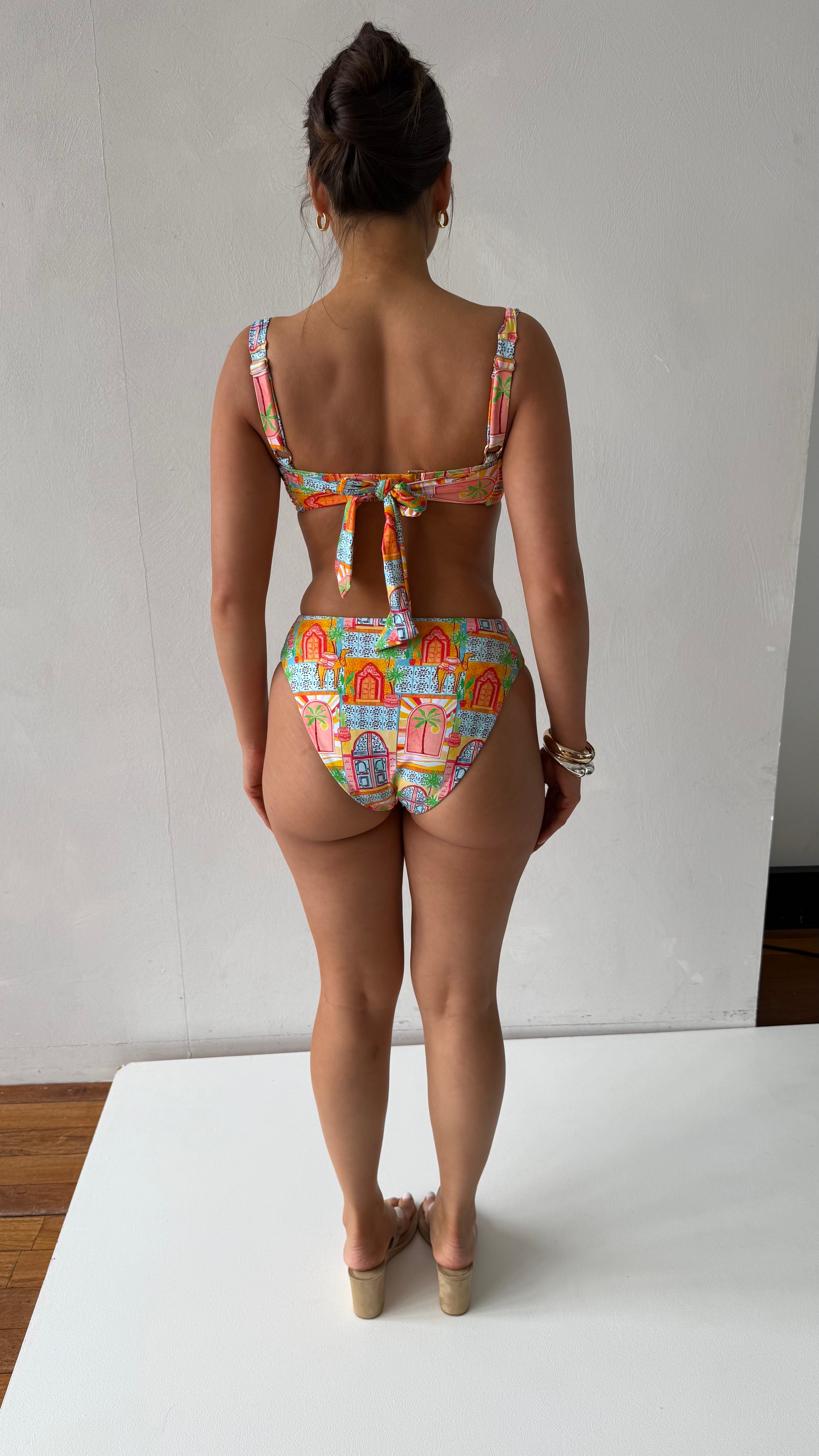 Sora Mid Rise Bottoms Sahara Print